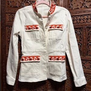 Tory Burch Cream Utility Jacket